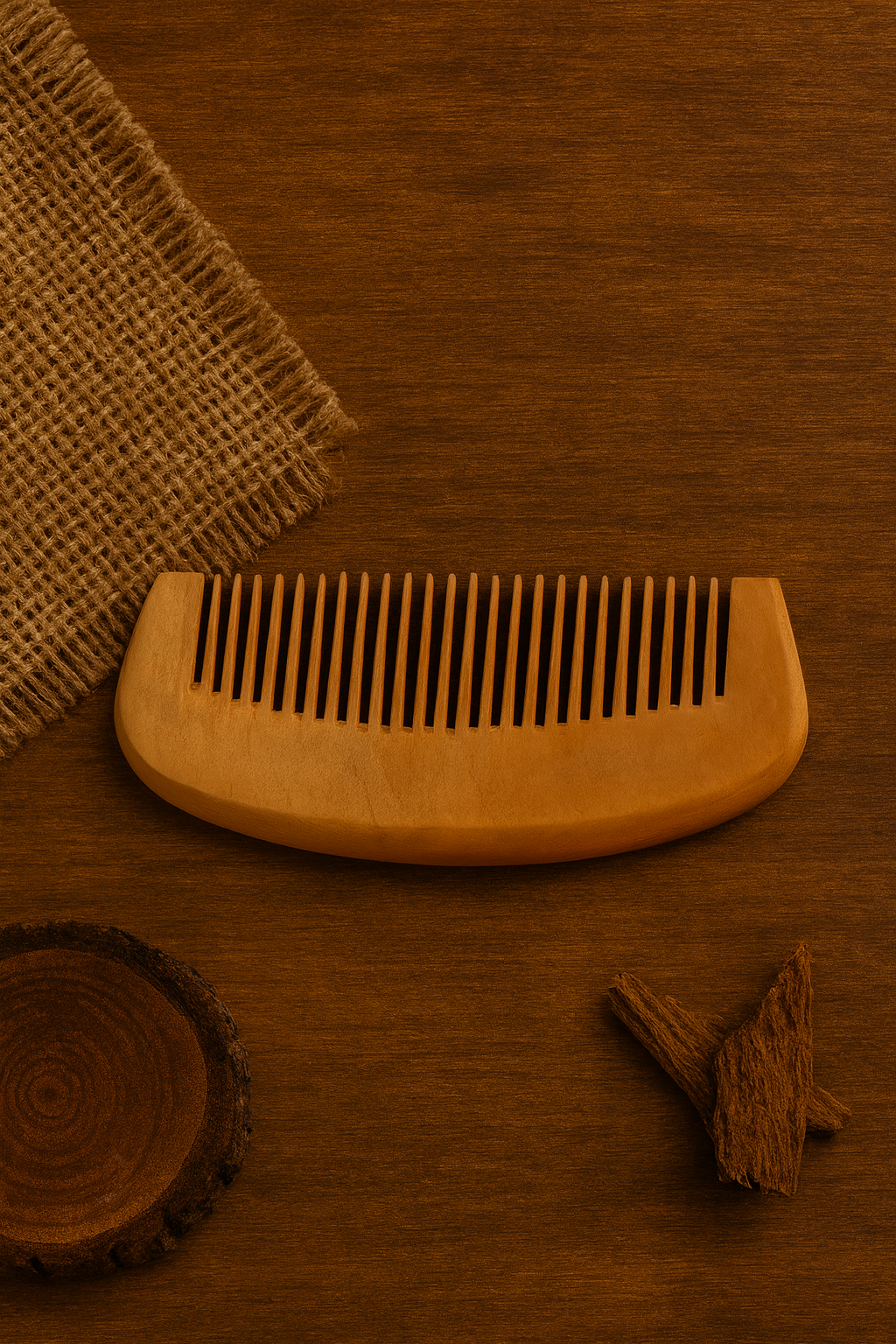 Peach Wood Beard Comb | Mane Lab